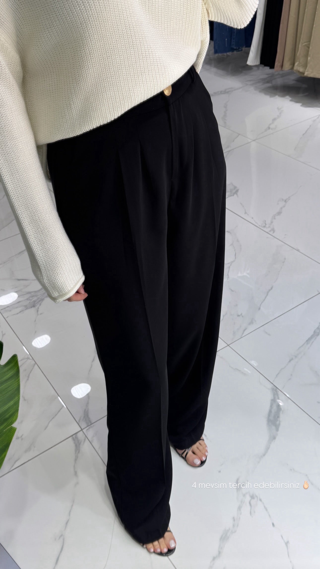 GOLD DÜĞMELİ PANTALON