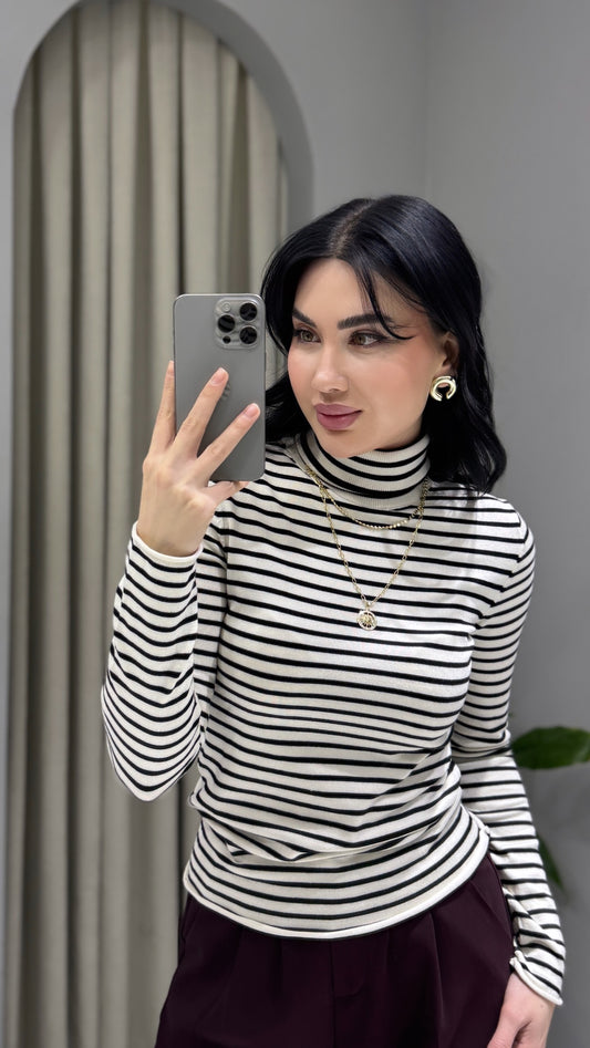 DİLVİN ÇİZGİLİ KAZAK