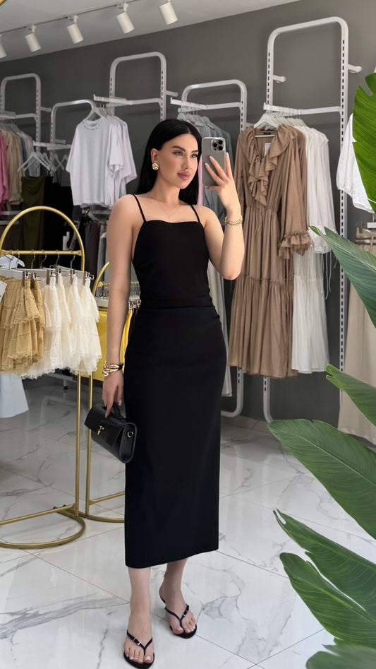 Büzgülü Midi Boy Elbise