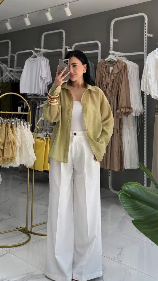 İpek Transparan Gömlek