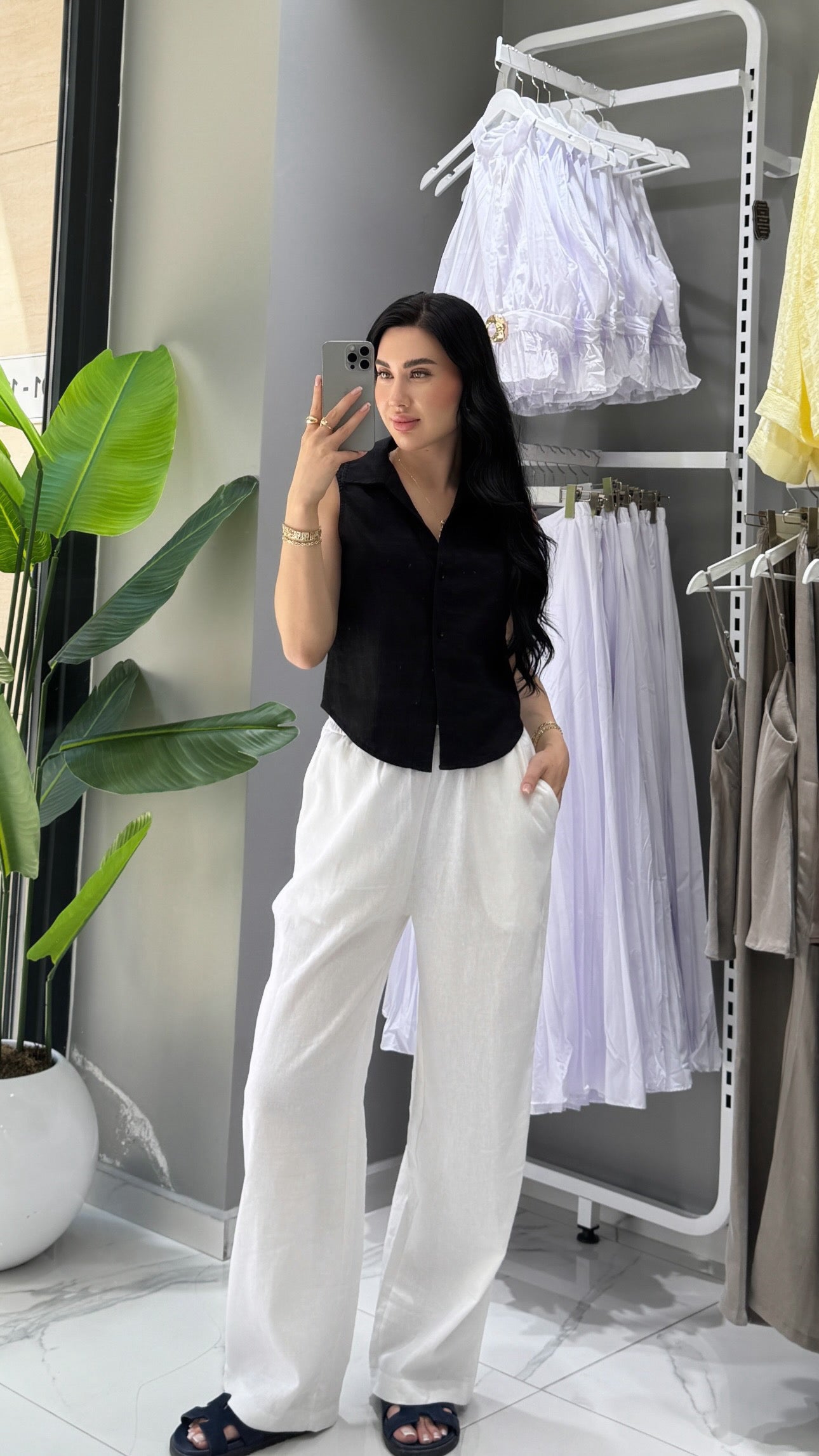 KETEN LASTİKLİ PANTALON