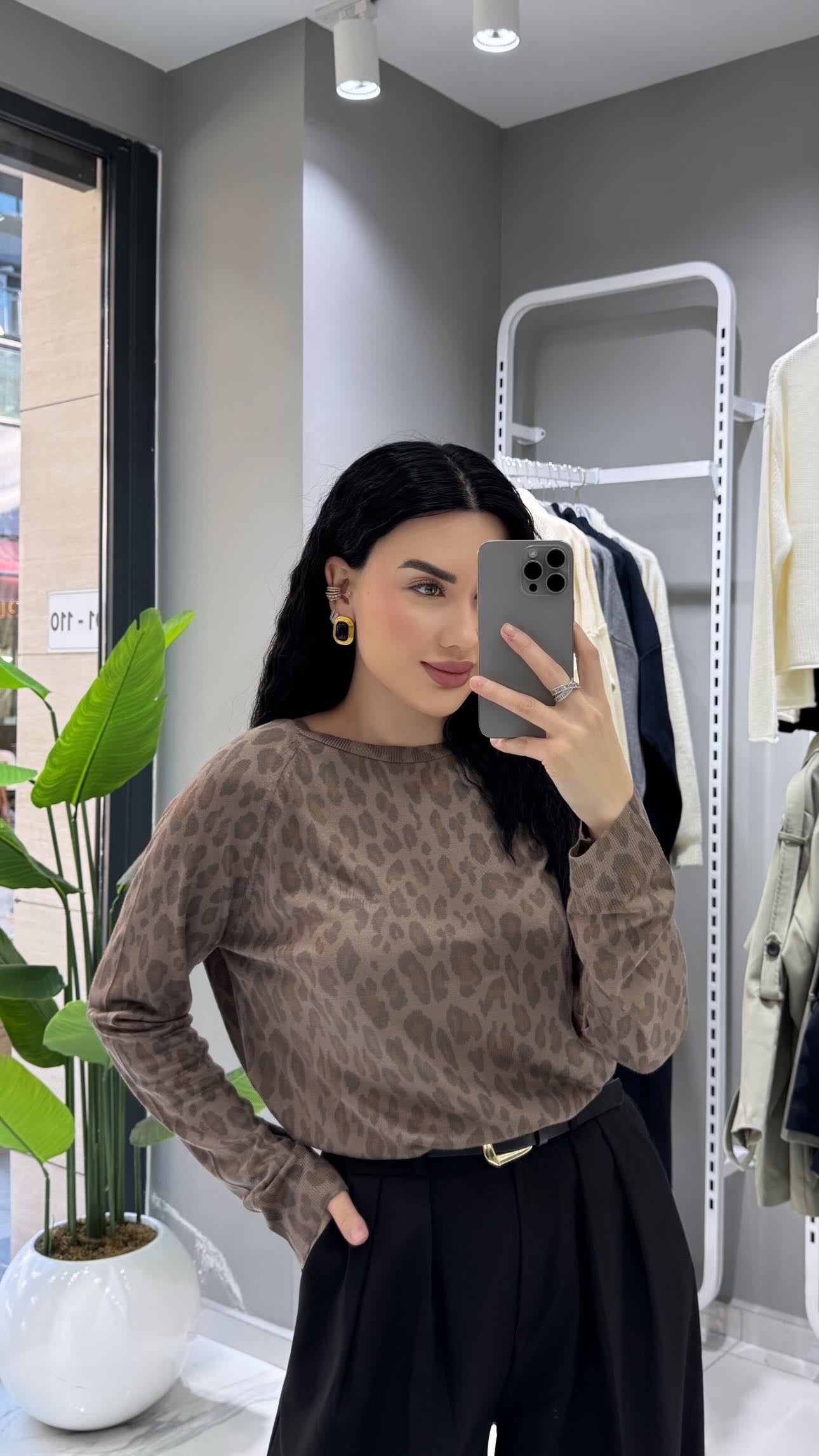 LEOPAR BASKILI KAZAK