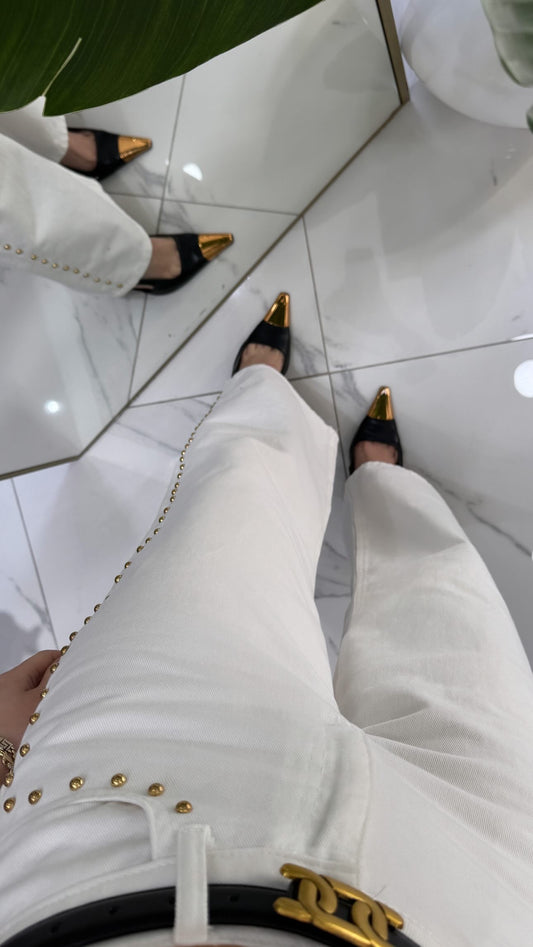 Gold Zımba Güğme Jean