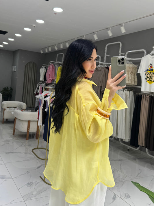 İpek Transparan Gömlek