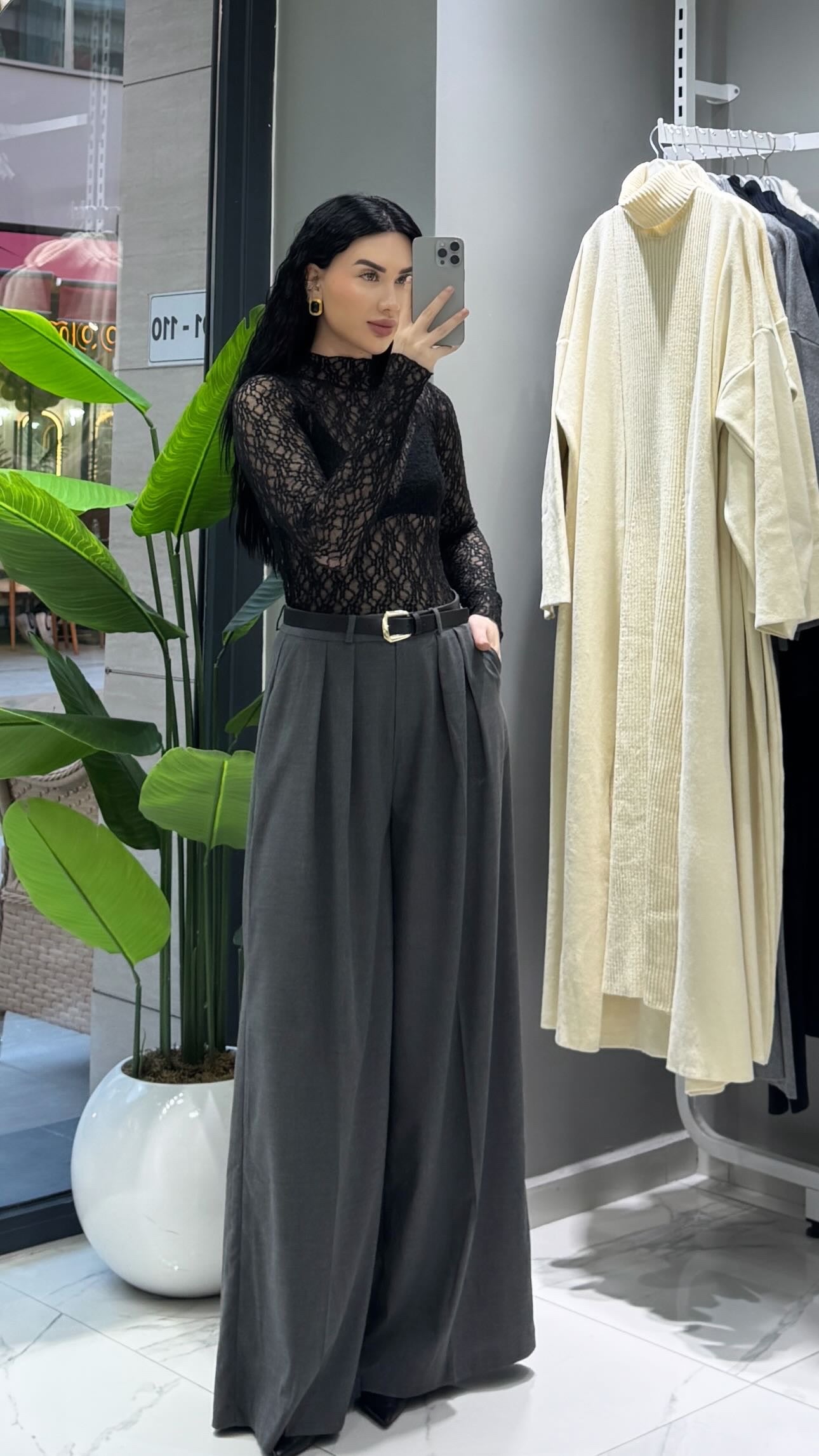 DANTELLİ TRANSPARAN BLUZ