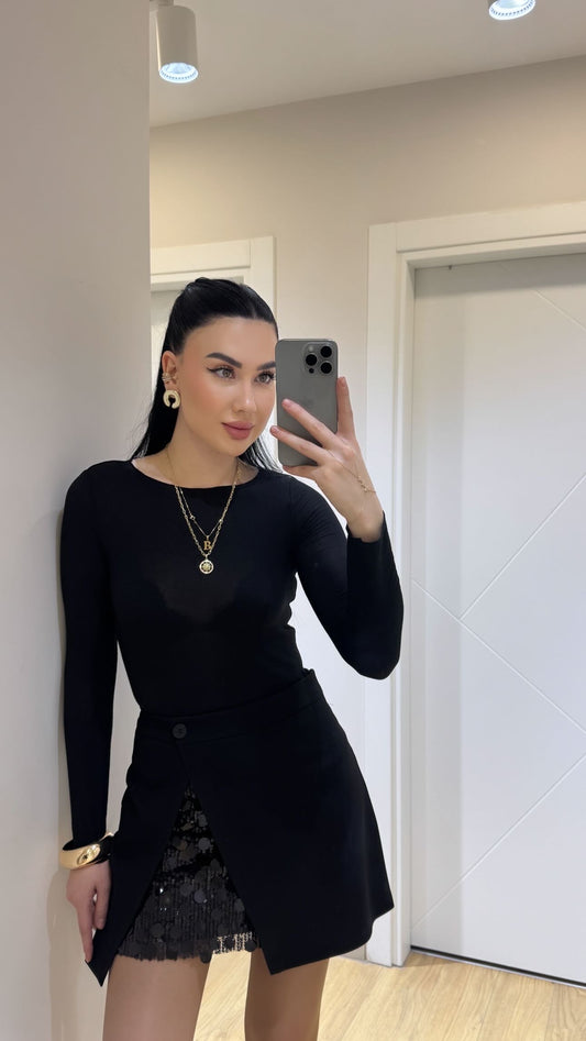 PAYET DETAYLI MİNİ ETEK