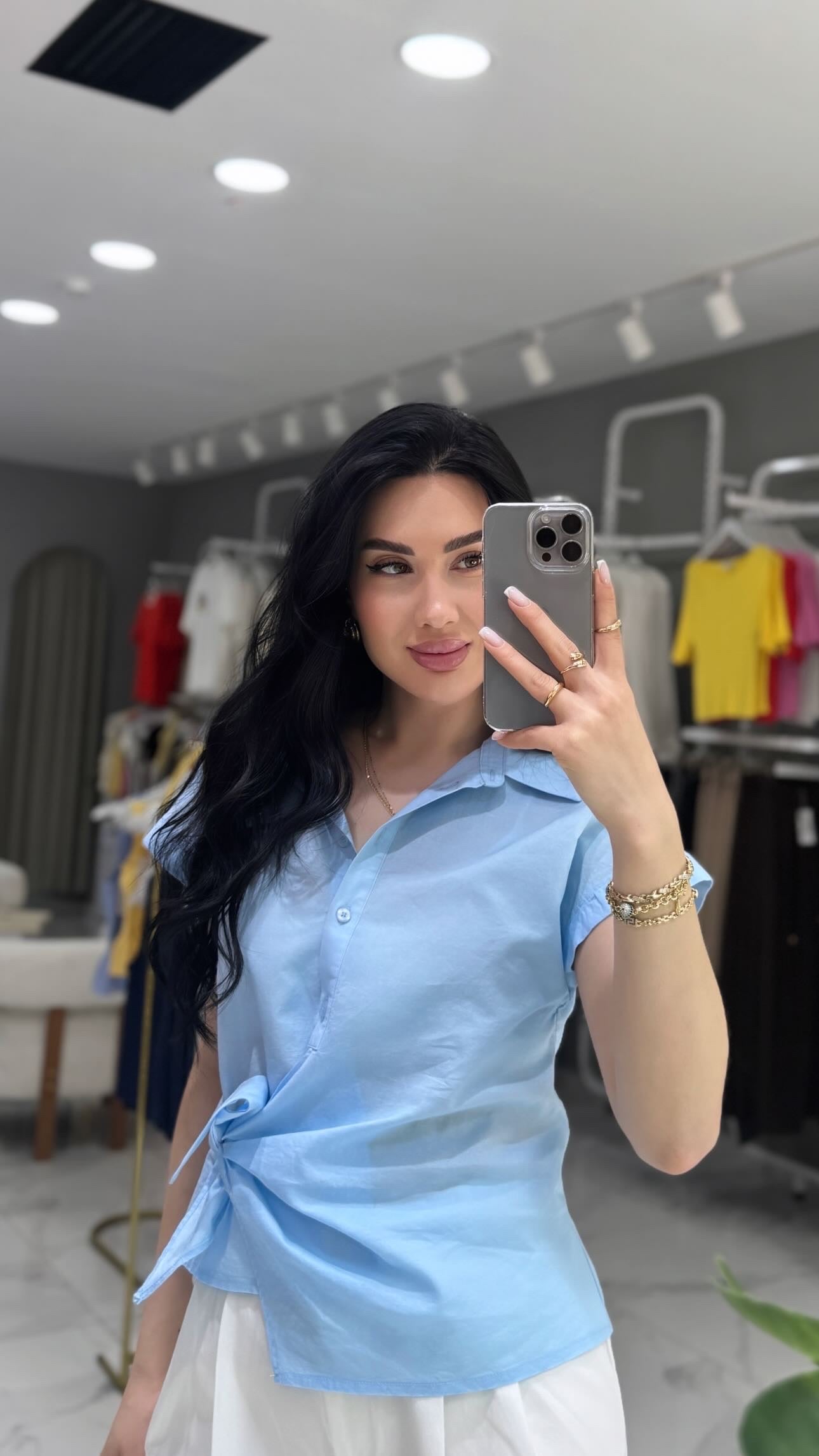 Yandan Bağlamali Gömlek